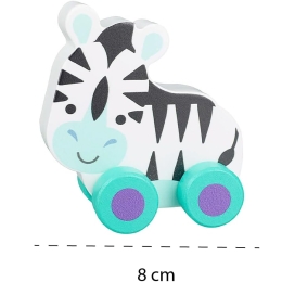 First Push Along Wooden Toy - Zebra