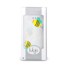 Lulujo - Large Muslin Swaddle - Bumble Bee