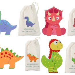 Set of 4 Dinosaur Mini Puzzles