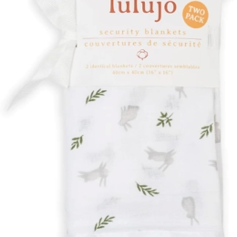 Lulujo - Bunnies Design Muslin Security Comforter/Blanket - 2pk