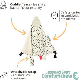 Cheeky Chompers Comforter with Teether - Leopard Spot