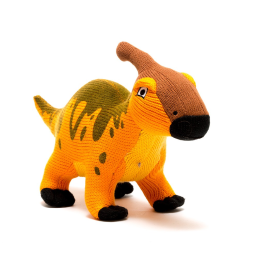 Knitted Orange Parasaurolophus - Medium Size