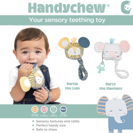 Handychew Sensory Baby Teething Toy - Bertie The Lion