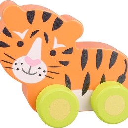 First Push Along Wooden Toy - Tiger