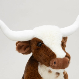 Small Texas Longhorn Brown Cream Highland Coo