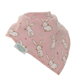 Pink Bunnies Single Dribble Bib