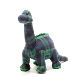 Blue Tartan Diplodocus Toy