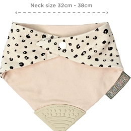 Neckerchew  Teething Dribble Bib - Leopard Spot