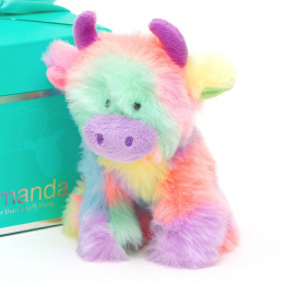 Mini Highland Rainbow Coo Plush Toy