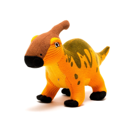 Knitted Orange Parasaurolophus - Medium Size