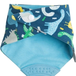 Neckerchew  Teething Dribble Bib - Baby Dino