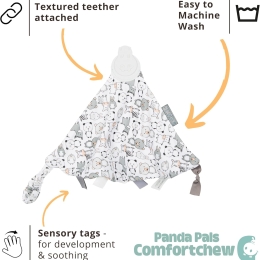 Cheeky Chompers Comforter with Teether -Panda Pals