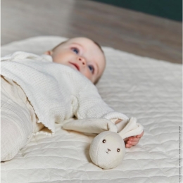 Rabbit Rattle Ball - Cream