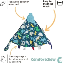 Cheeky Chompers Comforter with Teether - Dino