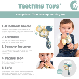 Handychew Sensory Baby Teething Toy - Bertie The Lion