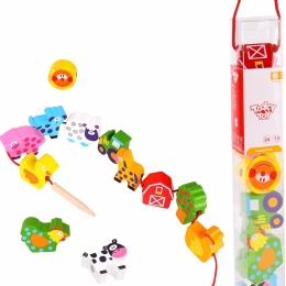 Educational Farm Animal Lacing game