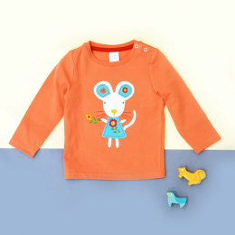 Maura the Mouse Long Sleeve Top - For 6 to 12 months