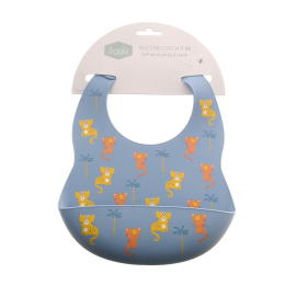 Catch It Silicone Bib! Tiger and Leopard Design